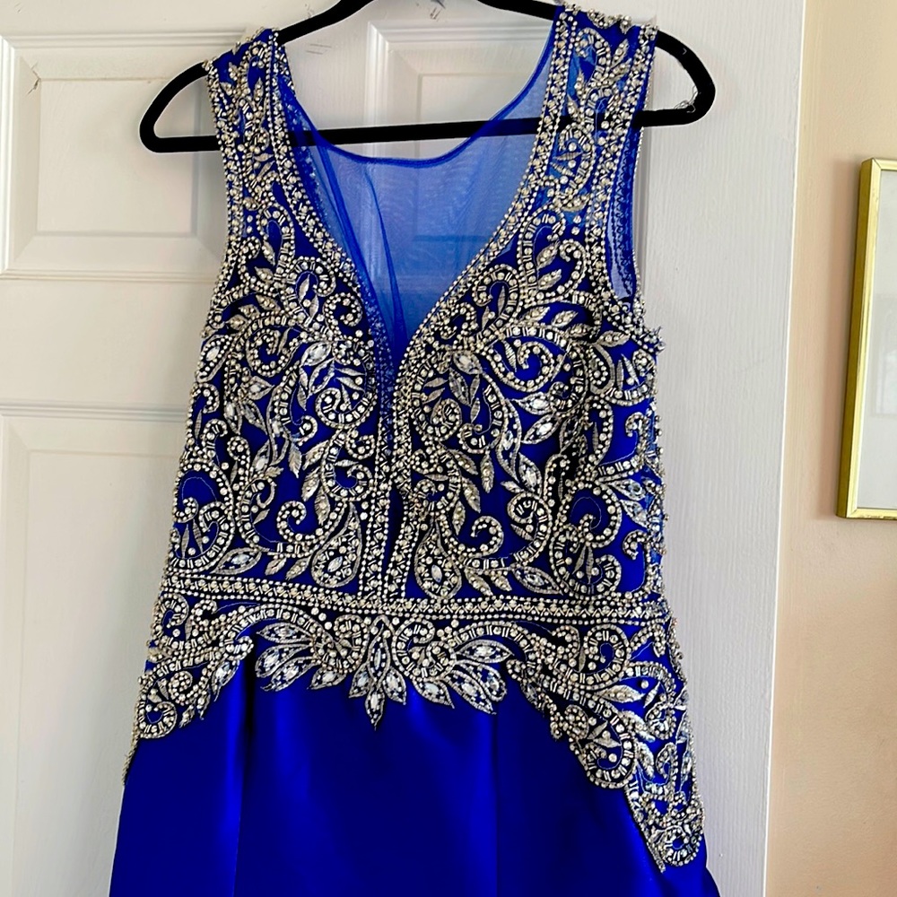 Long party dress blue